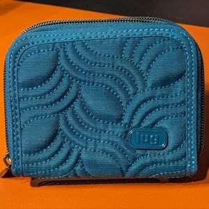 Lug Splits Compact RFID Wallet - Brushed Teal, NWOT ✨DISCONTINUED!✨